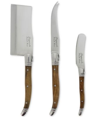 French Home - Connoisseur 3-Pc. Olive Wood Cheese Tool Set