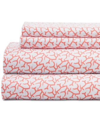 Beatrice Home Fashions - Coastal 4-Pc. Printed Queen Sheet Set