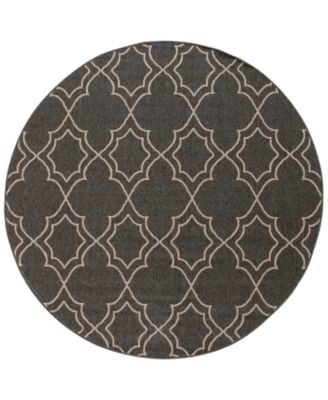 Livabliss - Alfresco ALF-9590 Black 5'3" Round Area Rug