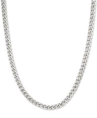 LEGACY for MEN by Simone I. Smith - 24" Curb Chain Necklace in Stainless Steel