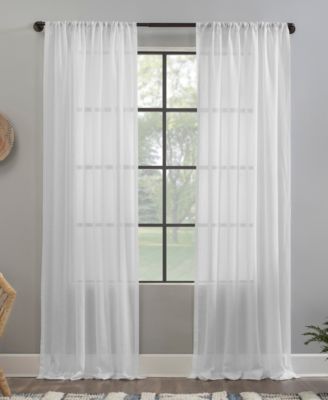 Clean Window - Crushed Texture 52" x 96" Anti-Dust Sheer Curtain Panel