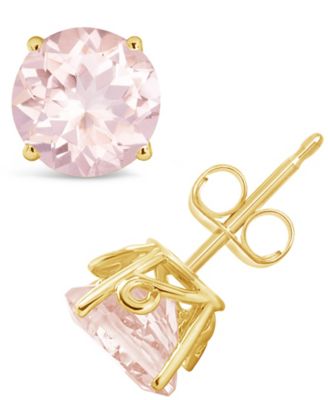 Macy's - Morganite (2-1/2 ct. t.w.) Stud Earrings in 14K Yellow Gold
