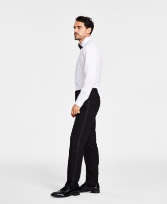 Alfani - Men's Slim-Fit Stretch Black Twill Suit Pants