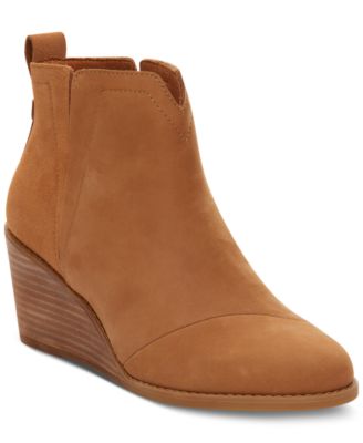 TOMS - Women's Clare Slip-On Wedge Booties