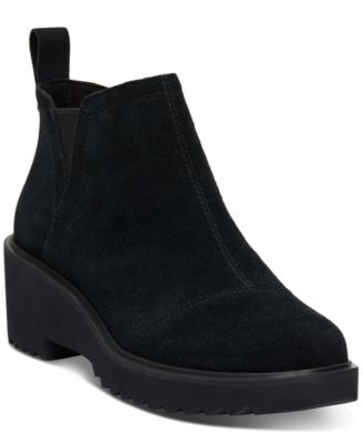 TOMS - Women's Maude Round-Toe Side-Zip Lug-Sole Booties