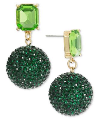 On 34th - Pav&eacute; Fireball Drop Earrings