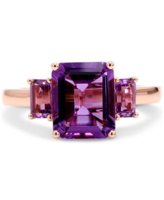 Macy's - Amethyst (2-1/2 ct. t.w.) & Pink Amethyst (1/2 ct. t.w.) Ring in Rose Gold-Plated Sterling Silver (Also in Blue Topaz/Sapphire)
