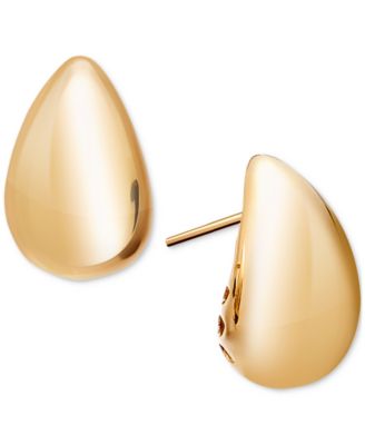 Macy's - Polished Teardrop Dome Stud Earrings in 10k Gold