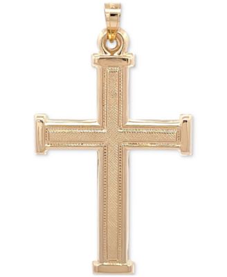 Macy's - Cross Pendant in 14k Yellow Gold