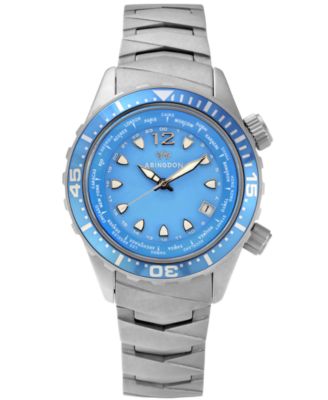 Abingdon Co. - Women's Automatic Marina Divers Silver-Tone Titanium Bracelet Watch 40mm