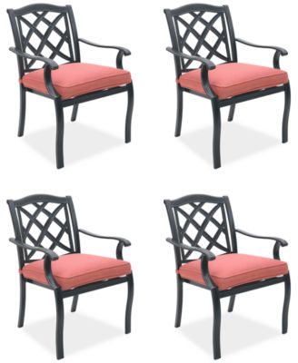 Agio - Wythburn Mix and Match Lattice Outdoor Dining Chairs, Set of 4