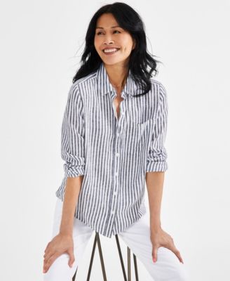 Style & Co - Petite Perfect Button-Front Shirt