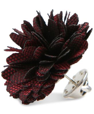 ConStruct - Men's Ceremony Satin Checkerboard Flower Lapel Pin