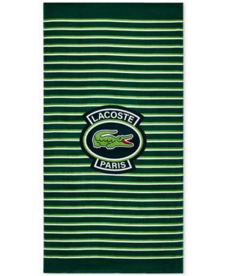 Lacoste Home - Logo Golf Striped Cotton Beach Towel