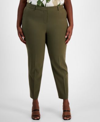 Tahari ASL - Plus Size Classic Mid Rise Ankle Pants
