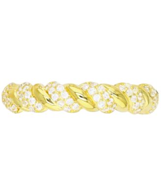 Macy's - Cubic Zirconia Twist San Marcos Ring in 14k Gold-Plated Sterling Silver
