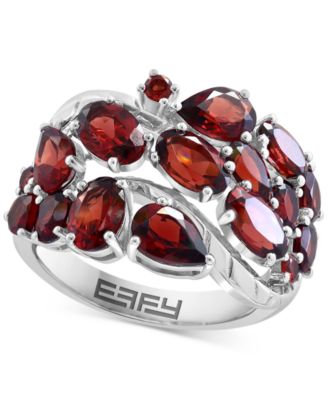 EFFY Collection - Garnet Mixed Cut Cluster Ring (5-1/2 ct. t.w.) in Sterling Silver (Also in Amethyst)