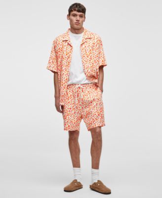 Mode of One - Men's Leopard Spots Relaxed-Fit Shorts