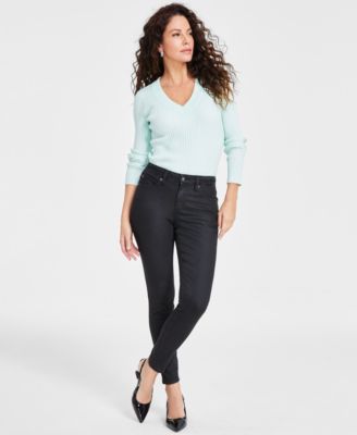 I.N.C. International Concepts - Women's Mid-Rise Coated Skinny Jeans
