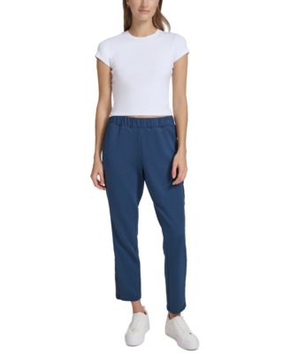 Marc New York - Women's Scuba Satin-Trim Slim-Leg Pants