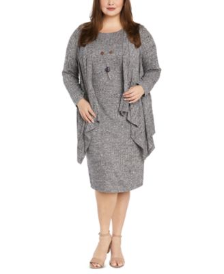 R & M Richards - Plus Size 2-Pc. Necklace Jacket Dress