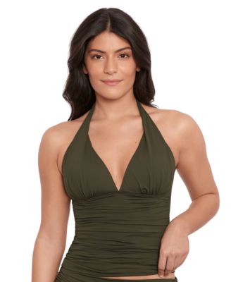 Lauren Ralph Lauren - Beach Club Solid Molded Cup Halter Tankini Top