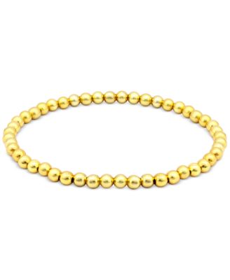 Giani Bernini - Polished Beaded Stretch Bracelet in 18k Gold over Sterling Silver