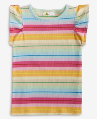 Epic Threads - Toddler Girls Rib Flutter Stripe Tank Top