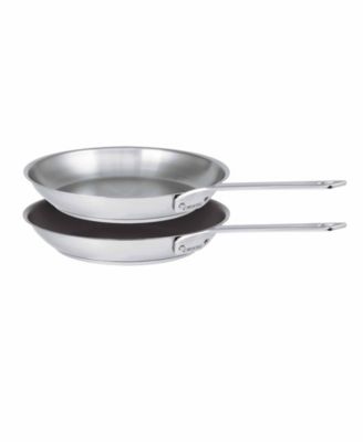 Cristel - 1826 2-Piece Stainless Steel Mixed 10" Frying Pan Set