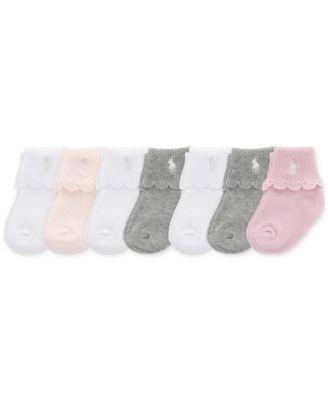 Polo Ralph Lauren - Baby Girls Polo Baby Essential Socks, 7 Pack