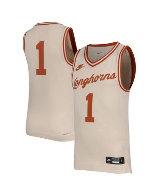 Nike - Big Boys and Girls 1 Natural Texas Longhorns Retro Replica Basketball Jersey