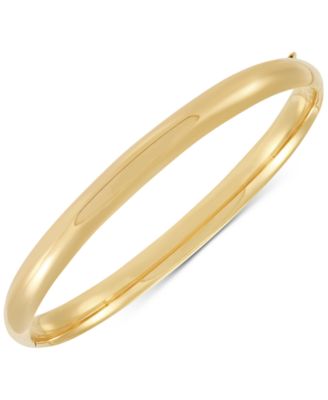 Macy's - Highly-Polished Classic Hinge Bangle Bracelet in 10k Gold