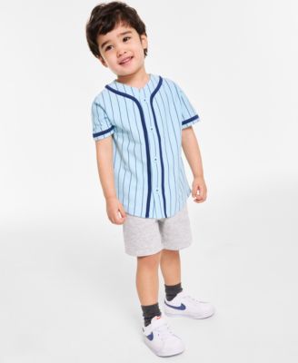 Epic Threads - Toddler Boys Cotton Striped Baseball Jersey Shirt