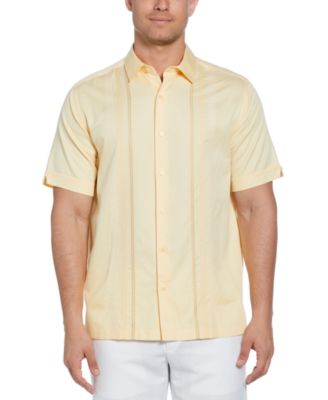Cubavera - Men's Ombre Embroidery Panel Short Sleeve Button-Down Shirt