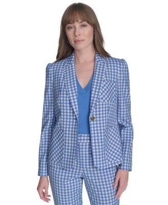 Tommy Hilfiger - Women's Gingham One-Button Jacket