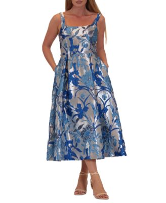 Donna Ricco - Women's Floral Jacquard Midi Dress