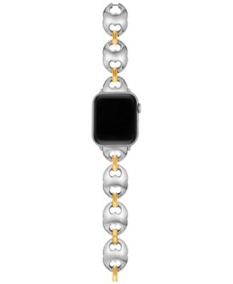 Tory Burch - Women's The Double T Link Two-Tone Stainless Steel Bracelet For Apple Watch&reg; 38-46mm
