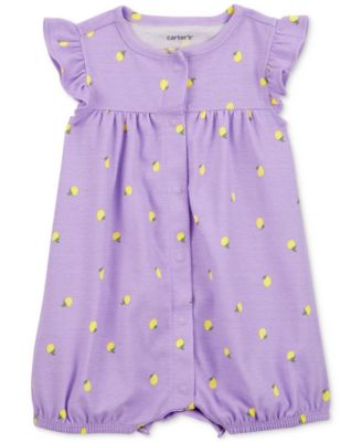Carter's - Baby Girls Lemons Snap-Up Cotton Romper