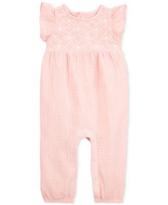Carter's - Baby Girls Cotton Gauze Jumpsuit