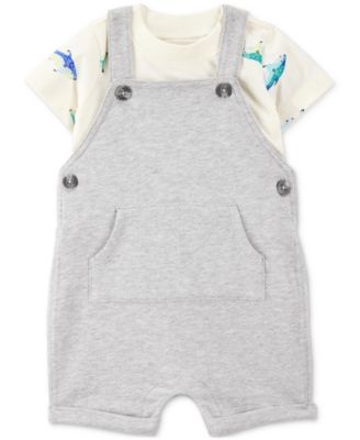 Carter's - Baby Boys Shark-Print T-Shirt & Shortall, 2 Piece Set