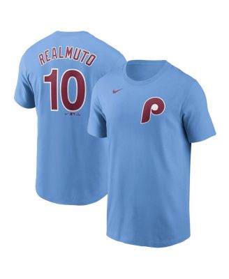 Nike - Men's J.T. Realmuto Light Blue Philadelphia Phillies Fuse Name Number T-Shirt