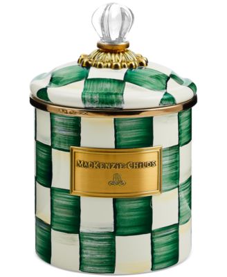 Mackenzie-Childs - Emerald Check Canister, Small