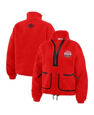 WEAR by Erin Andrews - Women's  Red Chicago Blackhawks Polar Fleece Half-Zip Jacket