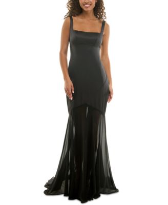 Alex & Sophia - Juniors' Chiffon-Bottom Gown