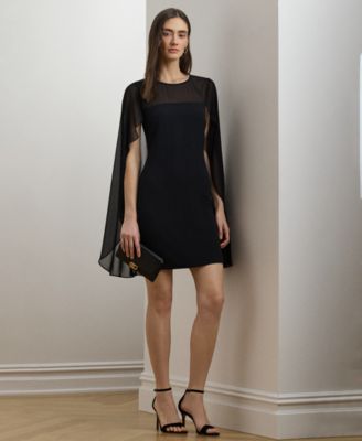 Lauren Ralph Lauren - Women's Cape Georgette Cocktail Dress