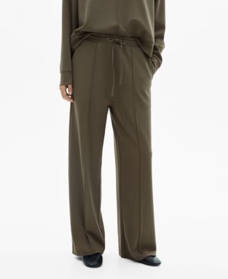 MANGO - Women's Wide Leg Jogger Pants