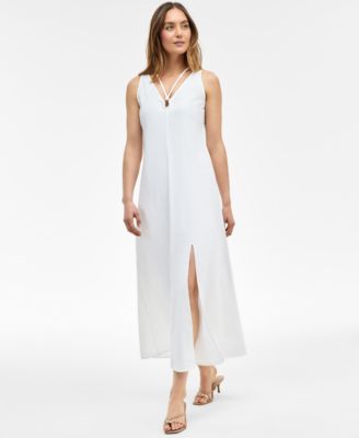 I.N.C. International Concepts - Women's Linen-Blend O-Ring Maxi Dress, Exclusively at Macy's