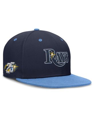 Nike - Men's Navy/Light Blue Tampa Bay Rays 25th Anniversary True Primetime Two-Tone Performance Fitted Hat