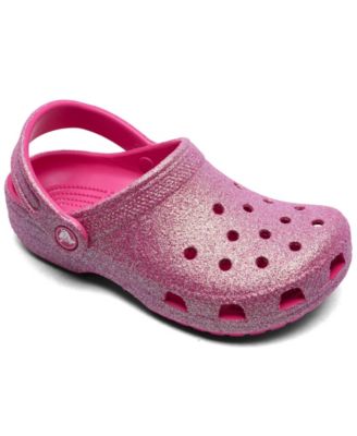 Crocs - Little Girls Classic Glitter Clogs from Finish Line