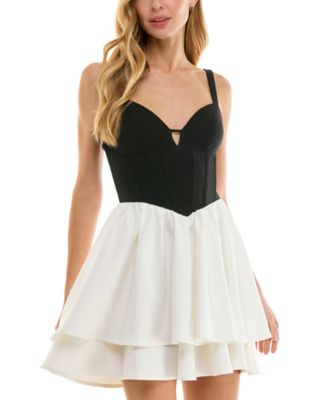 SENI & CADE - Juniors' Corset Fit & Flare Dress
